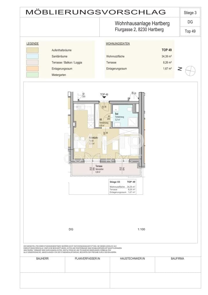1-Zimmer-Wohnung mieten in Hartberg-Fürstenfeld – 34,39 m², € 512 – Bild 12 von 12