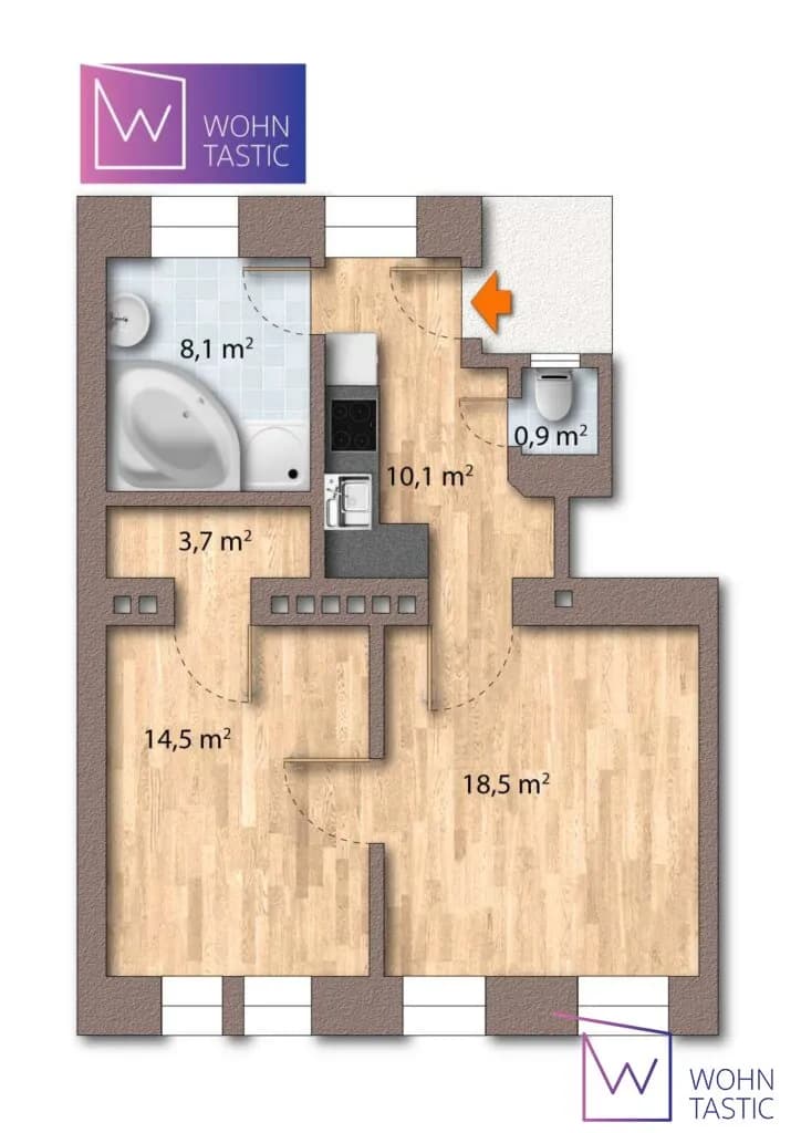Wohnung kaufen in Wien – 55,74 m², € 268.000 – Bild 16 von 18