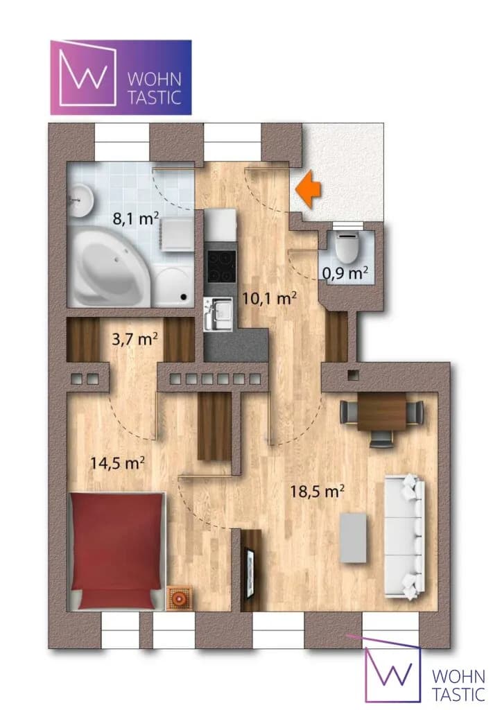 Wohnung kaufen in Wien – 55,74 m², € 268.000 – Bild 17 von 18