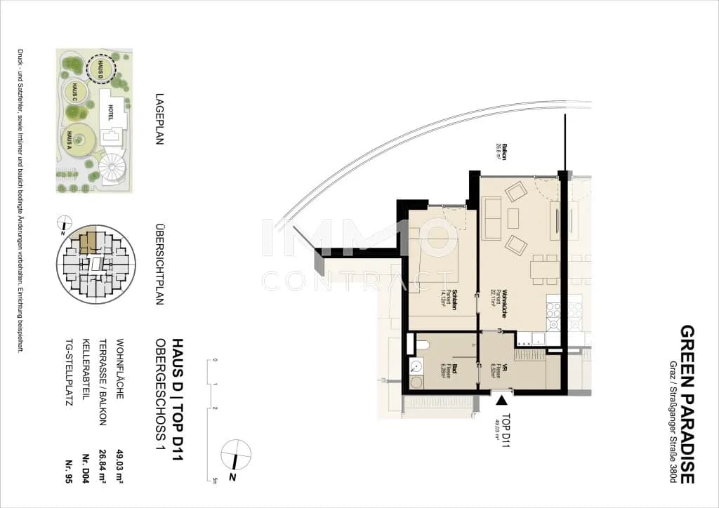2-Zimmer-Wohnung mieten in Graz – 49,03 m², € 654 – Bild 13 von 13