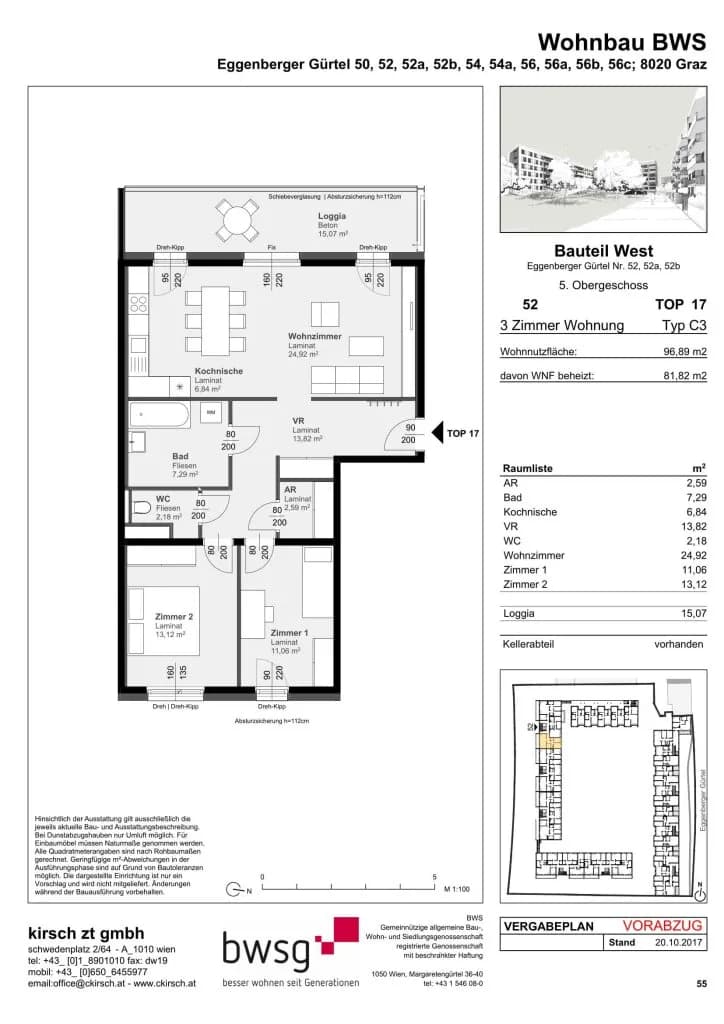 3-Zimmer-Wohnung mieten in Graz – 81,82 m², € 1.003 – Bild 11 von 11