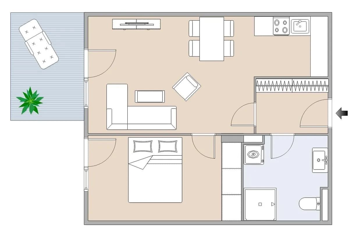 2-Zimmer-Wohnung mieten in Graz – 47,33 m², € 699 – Bild 1 von 11