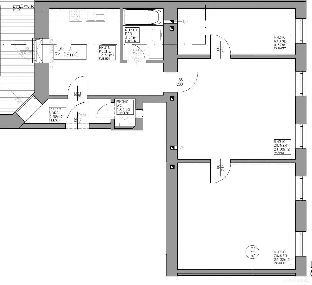 3-Zimmer-Wohnung kaufen in Wien – 74,29 m², € 329.000 – Bild 3 von 12