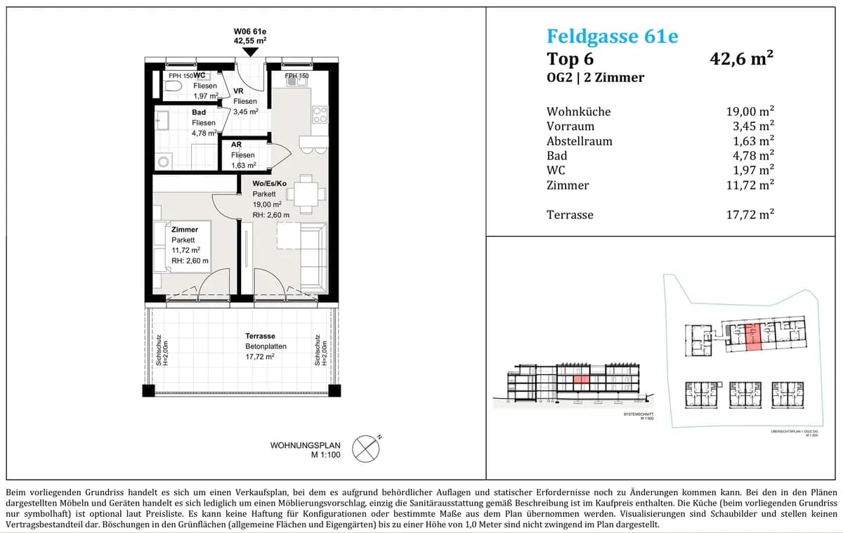 2-Zimmer-Wohnung kaufen in Weiz – 43,27 m², € 189.000 – Bild 10 von 10
