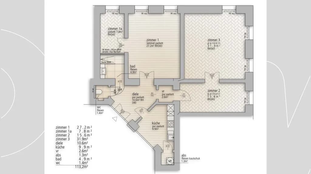 5-Zimmer-Wohnung kaufen in Graz – 106 m², € 645.000 – Bild 9 von 9