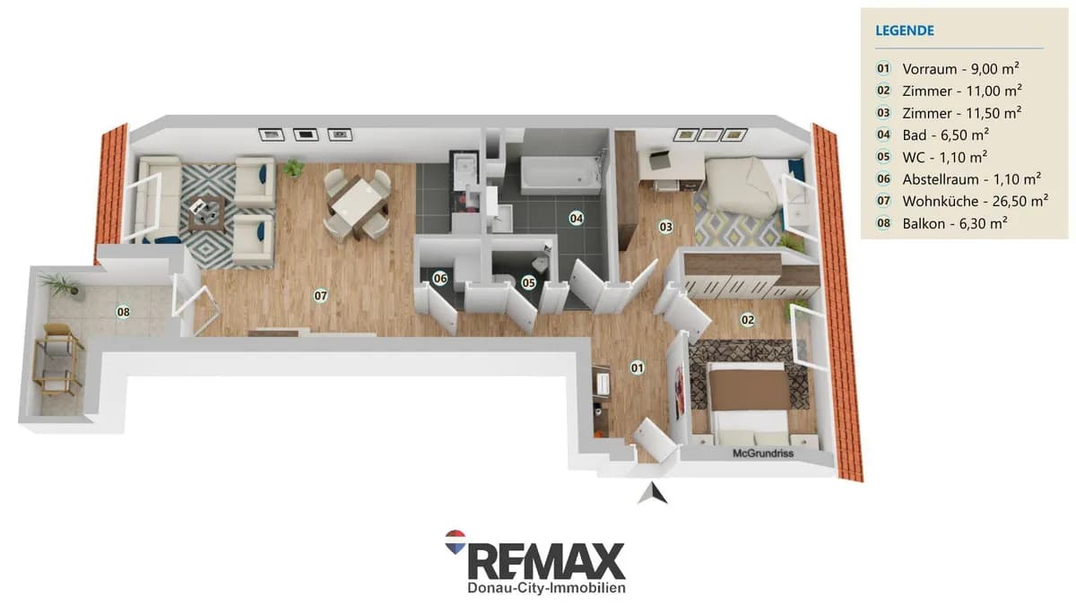 3-Zimmer-Wohnung kaufen in Wien – 66,7 m², € 329.000 – Bild 21 von 22
