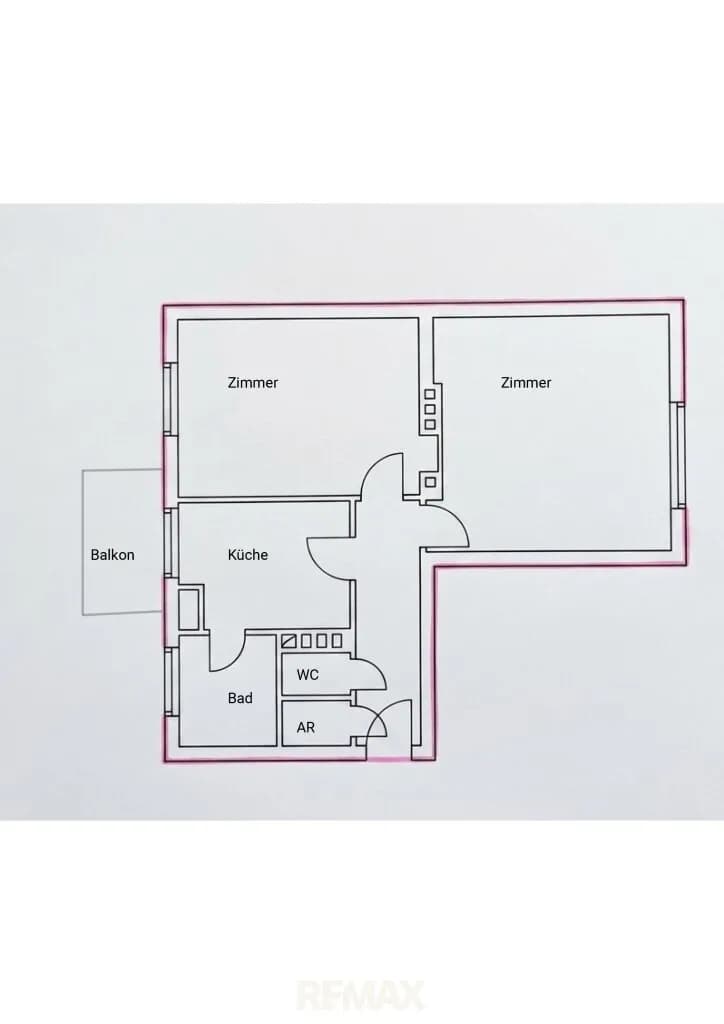 2-Zimmer-Immobilie mieten in Waidhofen an der Ybbs – 55 m², € 580 – Bild 9 von 9