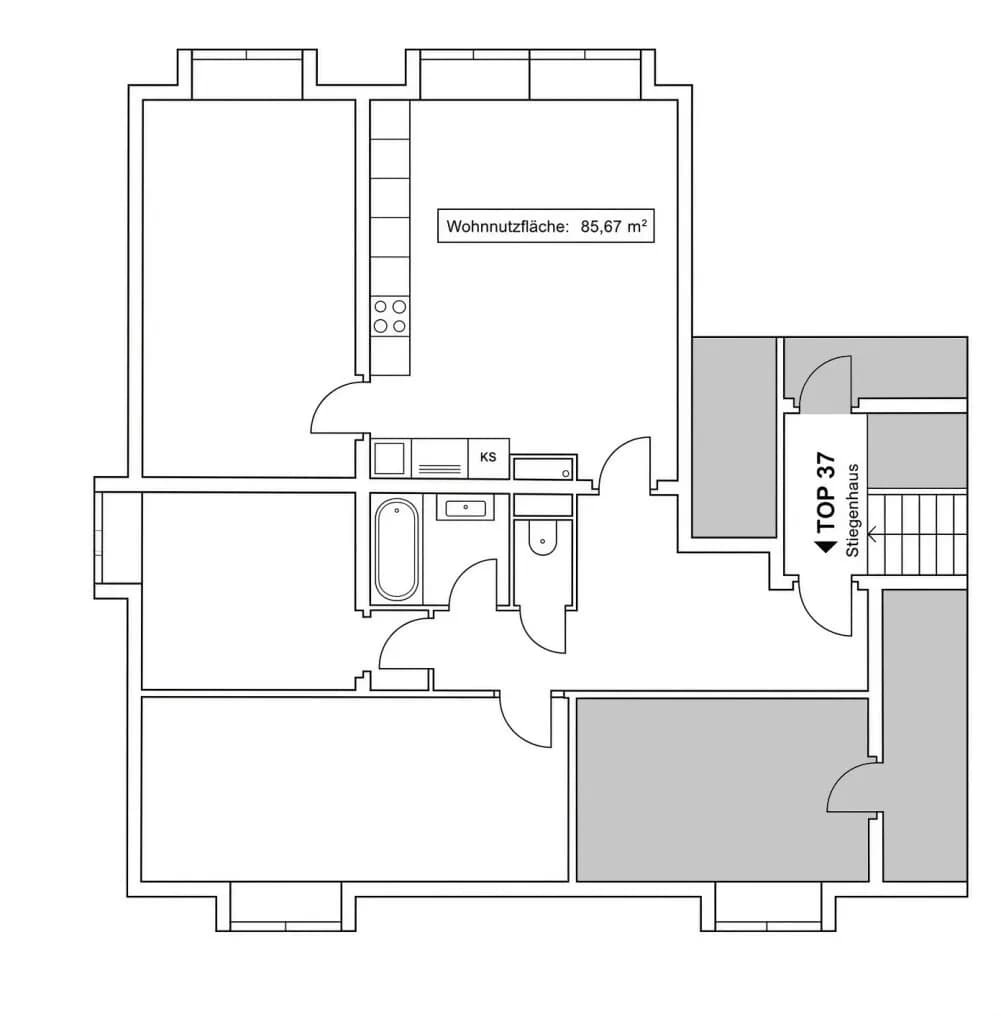 4-Zimmer-Wohnung kaufen in Wien – 85,67 m², € 419.000 – Bild 12 von 13