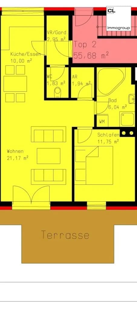 2-Zimmer-Wohnung kaufen in Salzburg Stadt – 55,45 m², € 450.000 – Bild 9 von 10