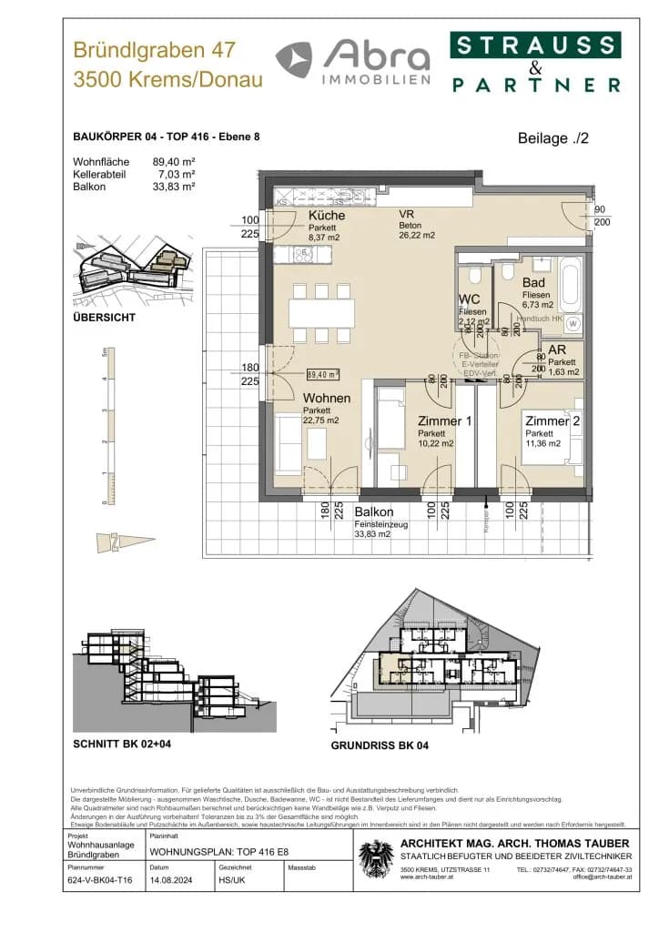 3-Zimmer-Wohnung mieten in Krems an der Donau – 89,4 m², € 1.829 – Bild 20 von 21