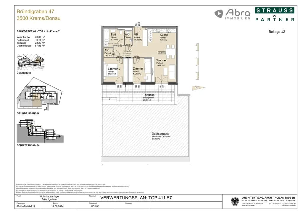 3-Zimmer-Wohnung mieten in Krems an der Donau – 70,89 m², € 1.499 – Bild 26 von 27
