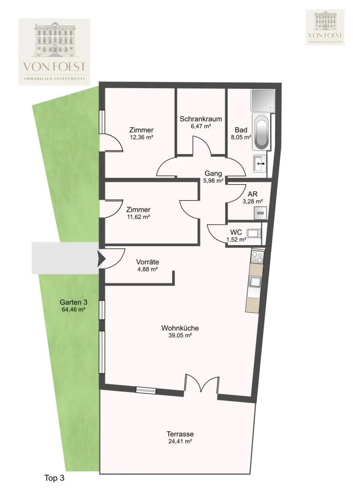 3-Zimmer-Wohnung kaufen in Baden – 93,14 m², € 395.000 – Bild 20 von 20