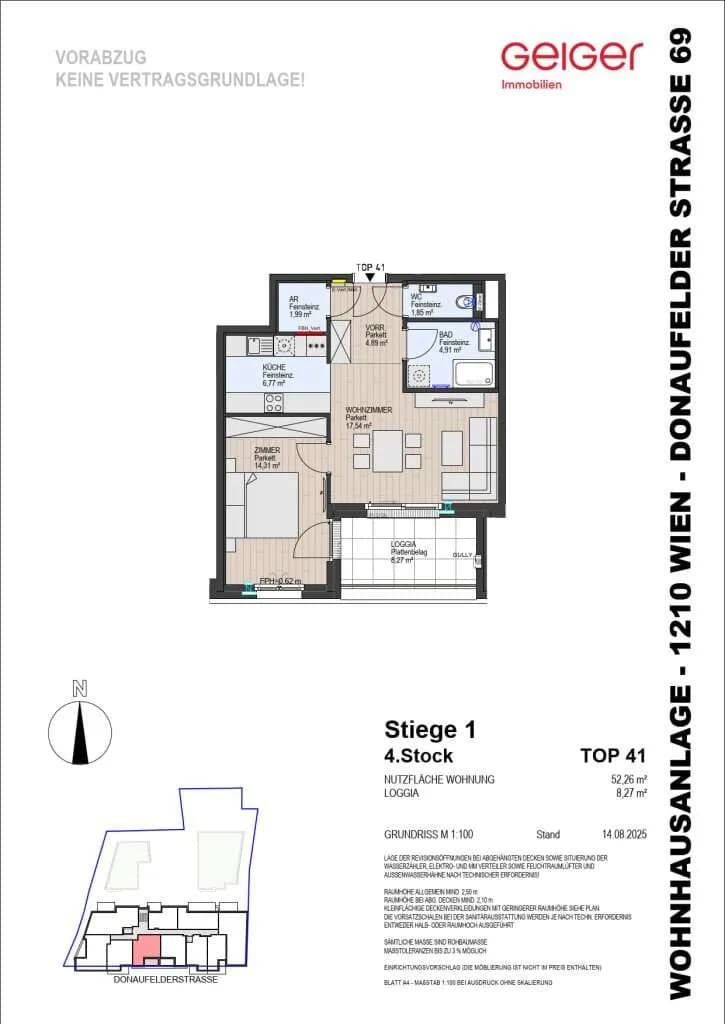 2-Zimmer-Wohnung kaufen in Wien – 52,26 m², € 387.000 – Bild 2 von 11
