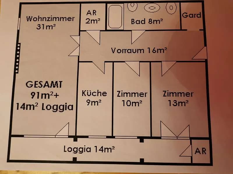 3-Zimmer-Wohnung kaufen in Mödling – 105 m², € 390.000 – Bild 3 von 6