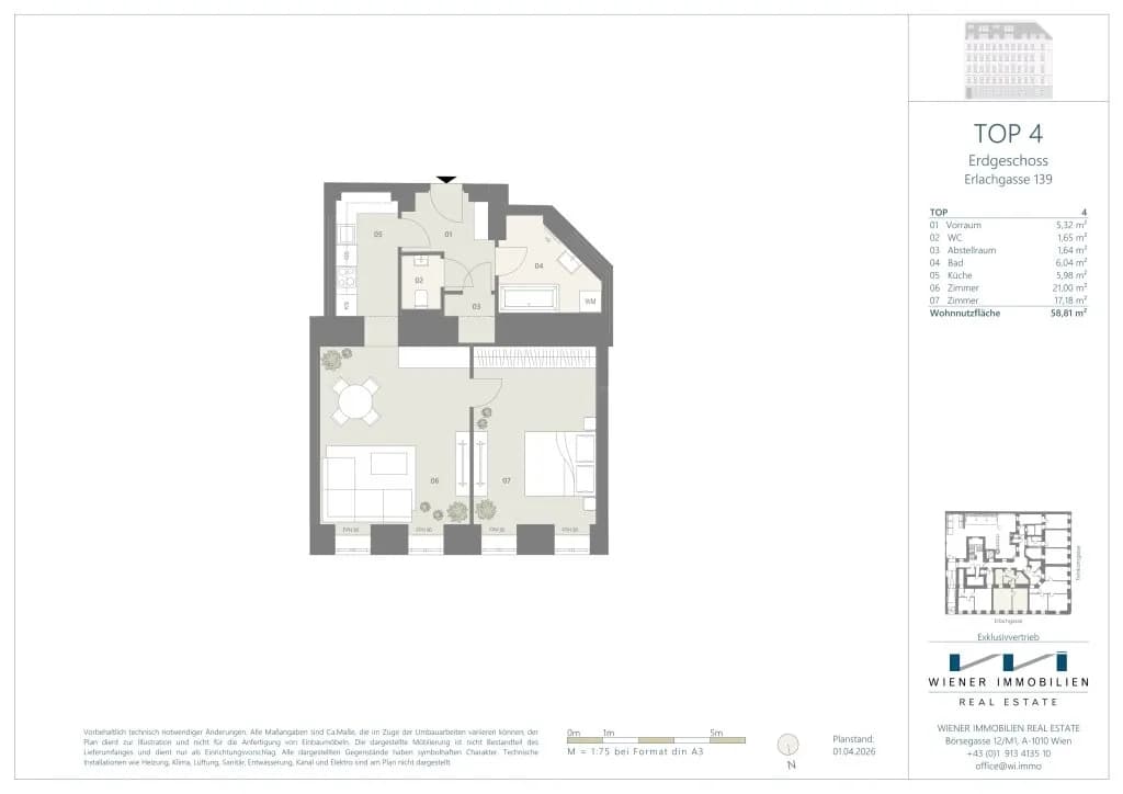 2-Zimmer-Wohnung kaufen in Wien – 58,81 m², € 220.540 – Bild 17 von 19