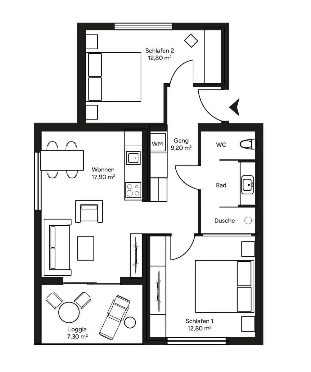 3-Zimmer-Wohnung kaufen in Oberpullendorf – 59 m², € 199.900 – Bild 20 von 20