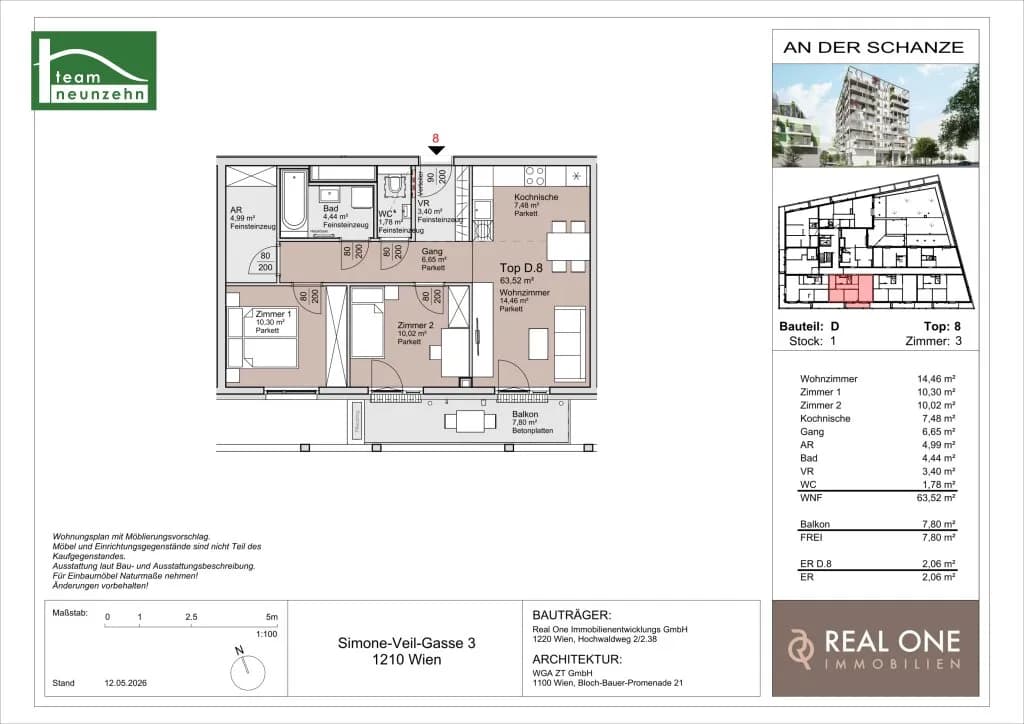 3-Zimmer-Wohnung kaufen in Wien – 63,52 m², € 409.000 – Bild 12 von 12