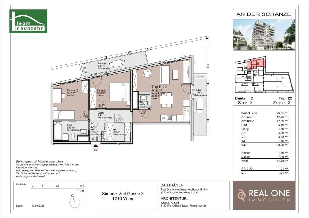 3-Zimmer-Wohnung kaufen in Wien – 70,39 m², € 467.000 – Bild 12 von 12