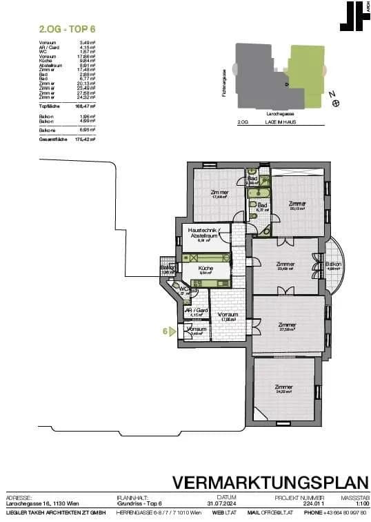 5-Zimmer-Wohnung kaufen in Wien – 168,73 m², € 1.490.000 – Bild 13 von 13
