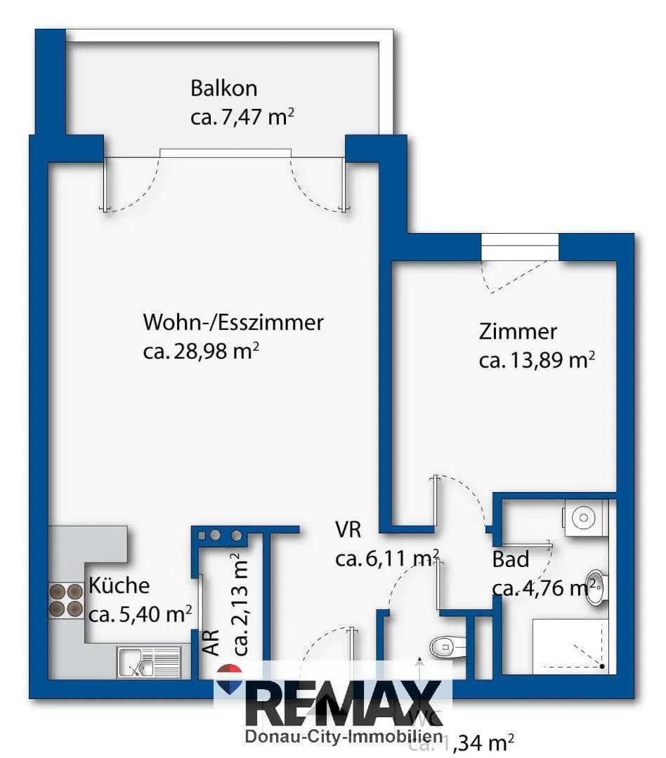 2-Zimmer-Wohnung kaufen in Mödling – 62,61 m², € 315.000 – Bild 11 von 13