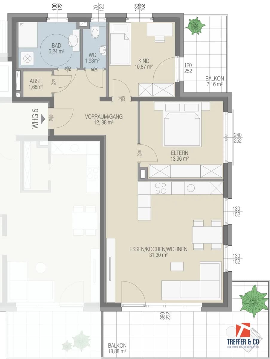 3-Zimmer-Wohnung kaufen in Kufstein – 79 m², € 524.000 – Bild 5 von 6