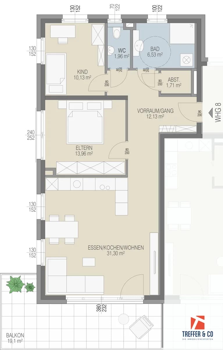 3-Zimmer-Wohnung kaufen in Kufstein – 77,81 m², € 504.000 – Bild 5 von 6