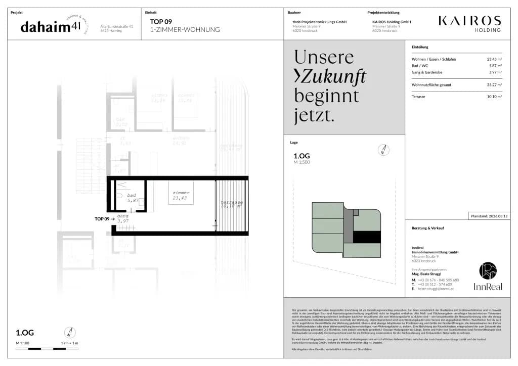 1-Zimmer-Wohnung kaufen in Imst – 33,27 m², € 199.000 – Bild 9 von 10