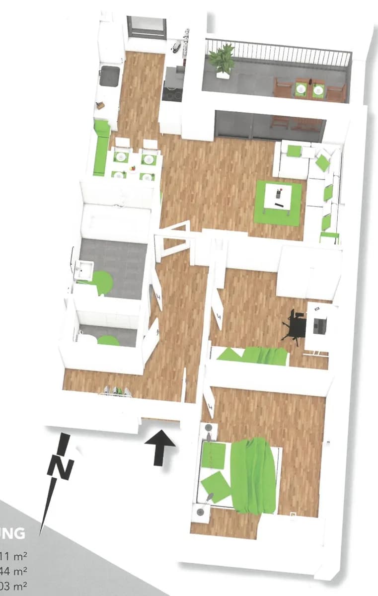 3-Zimmer-Wohnung mieten in Graz – 68 m², € 1.180 – Bild 11 von 11