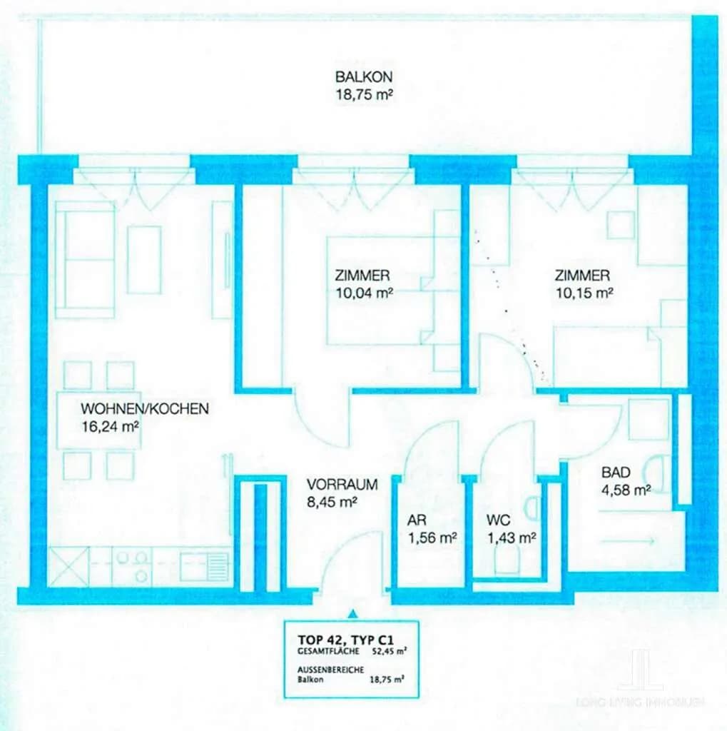 3-Zimmer-Wohnung kaufen in Graz – 52,45 m², € 190.800 – Bild 5 von 5