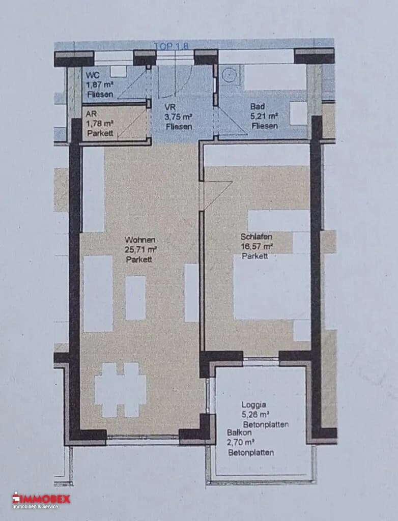 2-Zimmer-Wohnung mieten in Wels – 55 m², € 917 – Bild 18 von 18