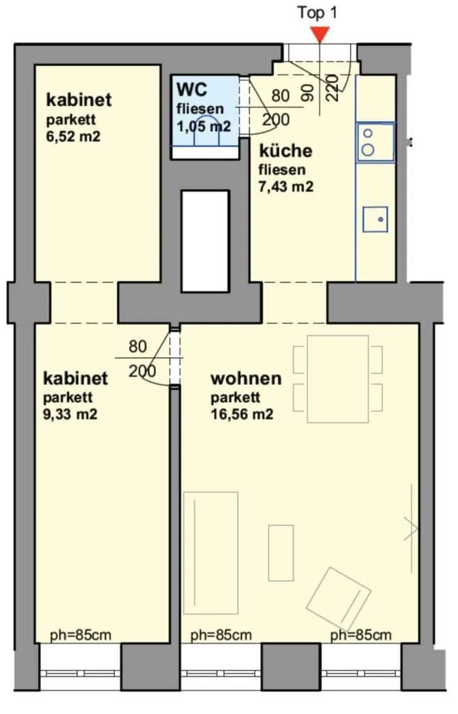 3-Zimmer-Wohnung kaufen in Wien – 96,34 m², € 441.000 – Bild 5 von 6