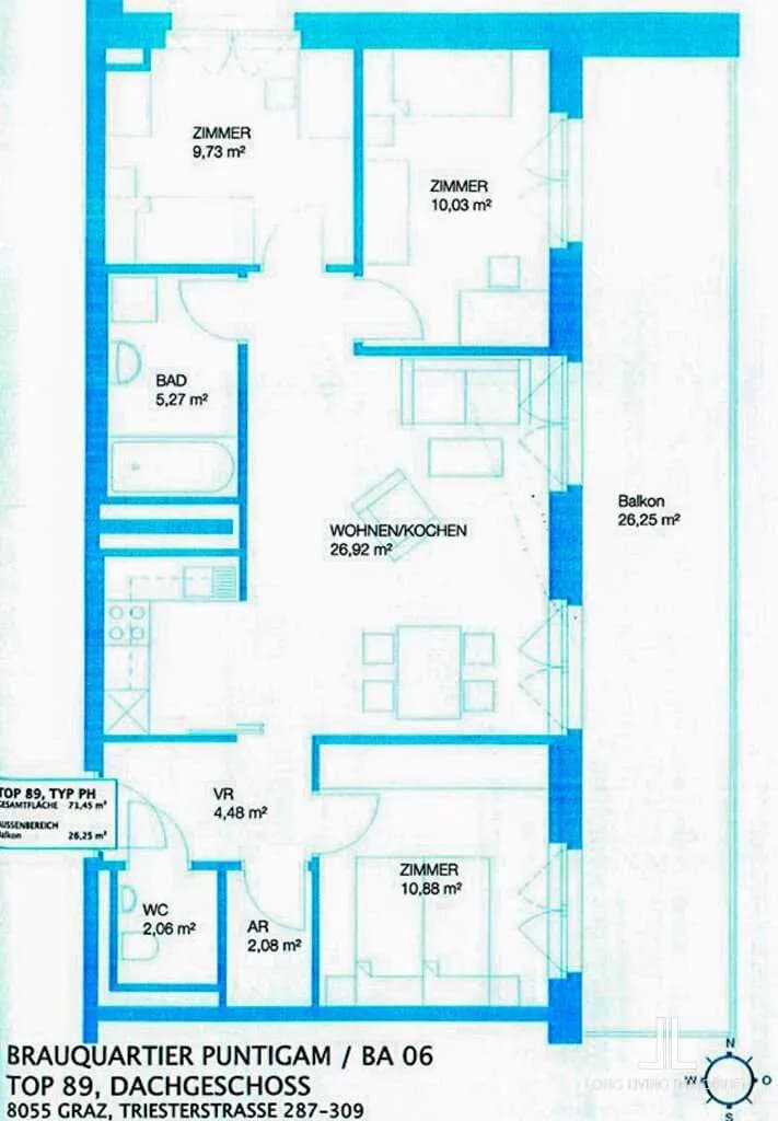 4-Zimmer-Wohnung kaufen in Graz – 71,45 m², € 286.800 – Bild 4 von 7