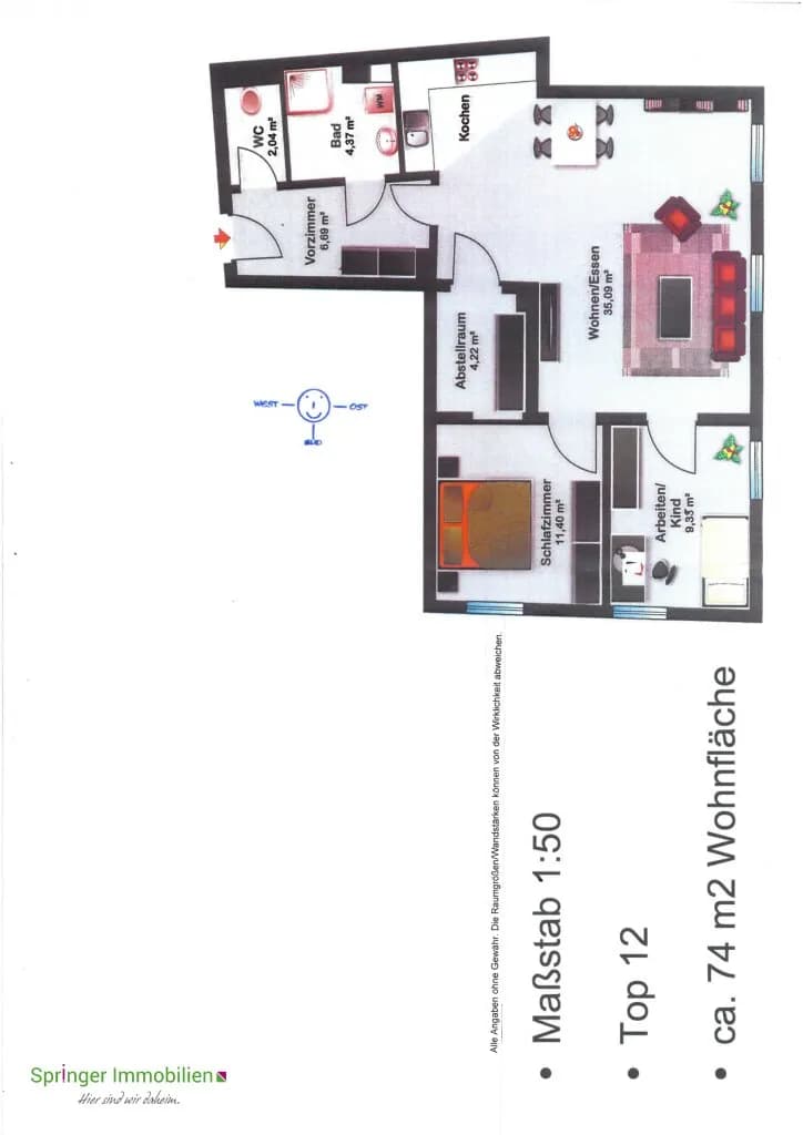 3-Zimmer-Wohnung kaufen in Hallein – 74 m², € 299.000 – Bild 8 von 10