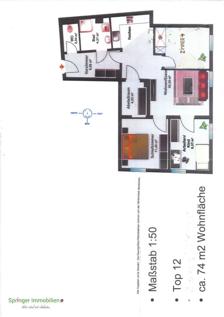 3-Zimmer-Wohnung kaufen in Hallein – 74 m², € 299.000 – Bild 9 von 10