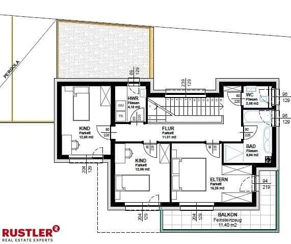 4-Zimmer-Haus kaufen in Baden – 108,73 m², € 533.000 – Bild 6 von 7