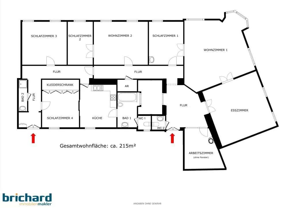 8-Zimmer-Wohnung mieten in Wien – 215 m², € 4.325 – Bild 22 von 22