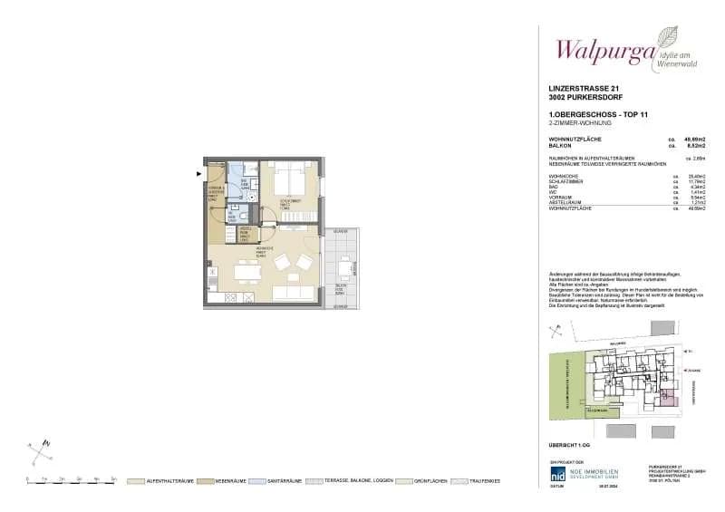 2-Zimmer-Wohnung kaufen in Sankt Pölten Land – 49,88 m², € 315.000 – Bild 6 von 9