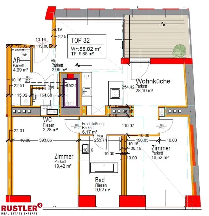 3-Zimmer-Wohnung kaufen in Wien – 88,02 m², € 699.000 – Bild 3 von 6