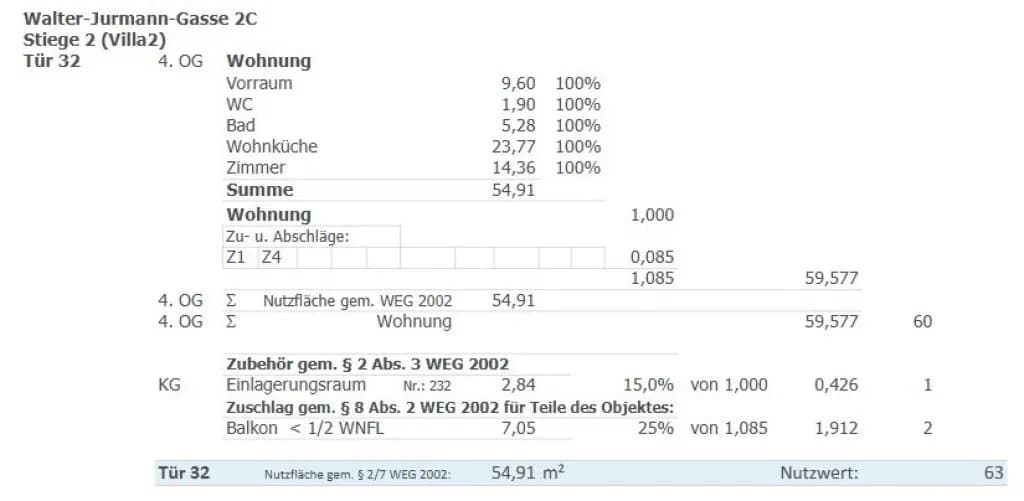 2-Zimmer-Wohnung kaufen in Wien – 54,91 m², € 269.900 – Bild 23 von 23