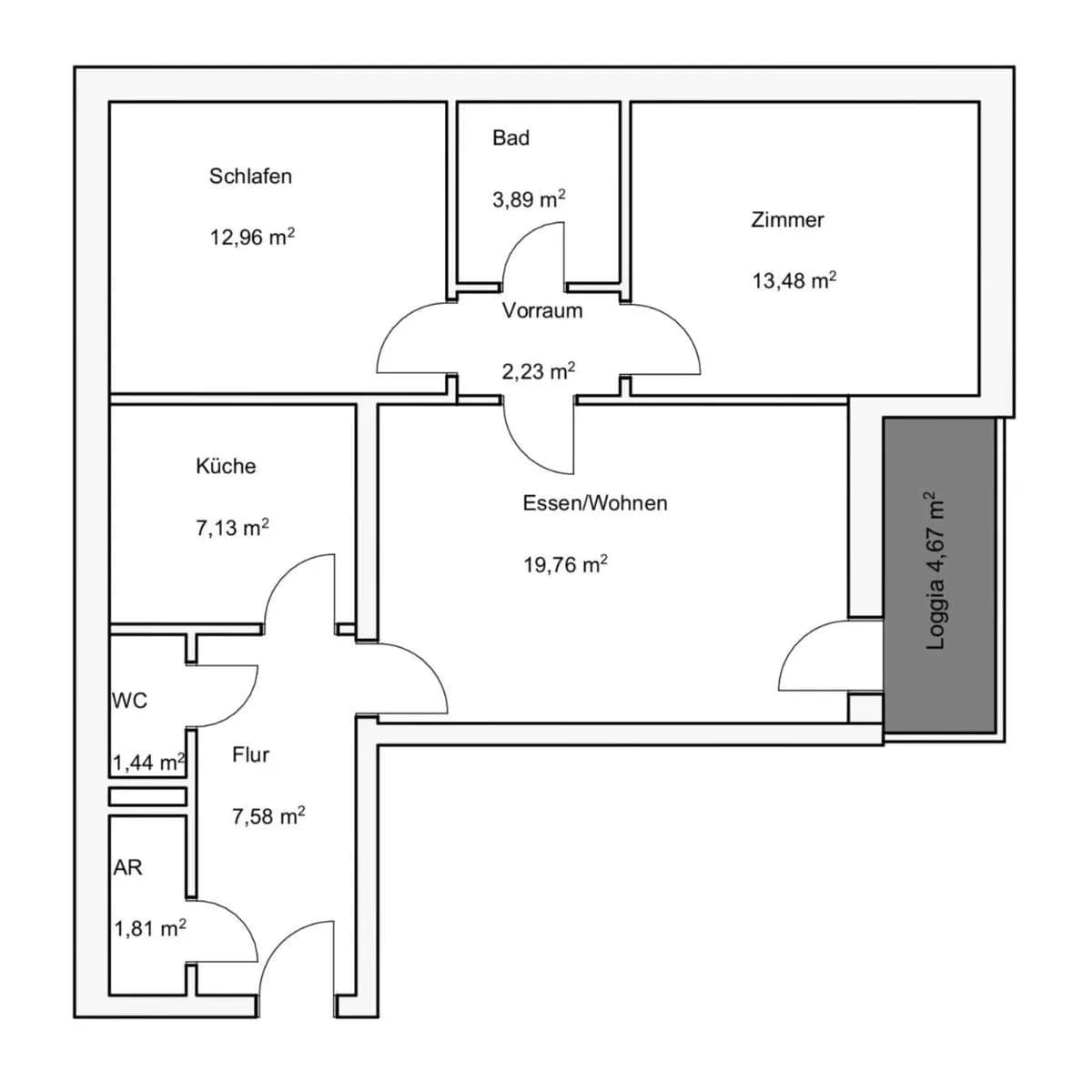 3-Zimmer-Wohnung kaufen in Schärding – 78 m², € 155.000 – Bild 3 von 6