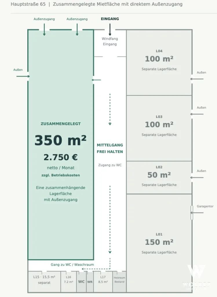 Gewerbeimmobilie mieten in Jennersdorf – 1 000 m², € 2.750 – Bild 1 von 9