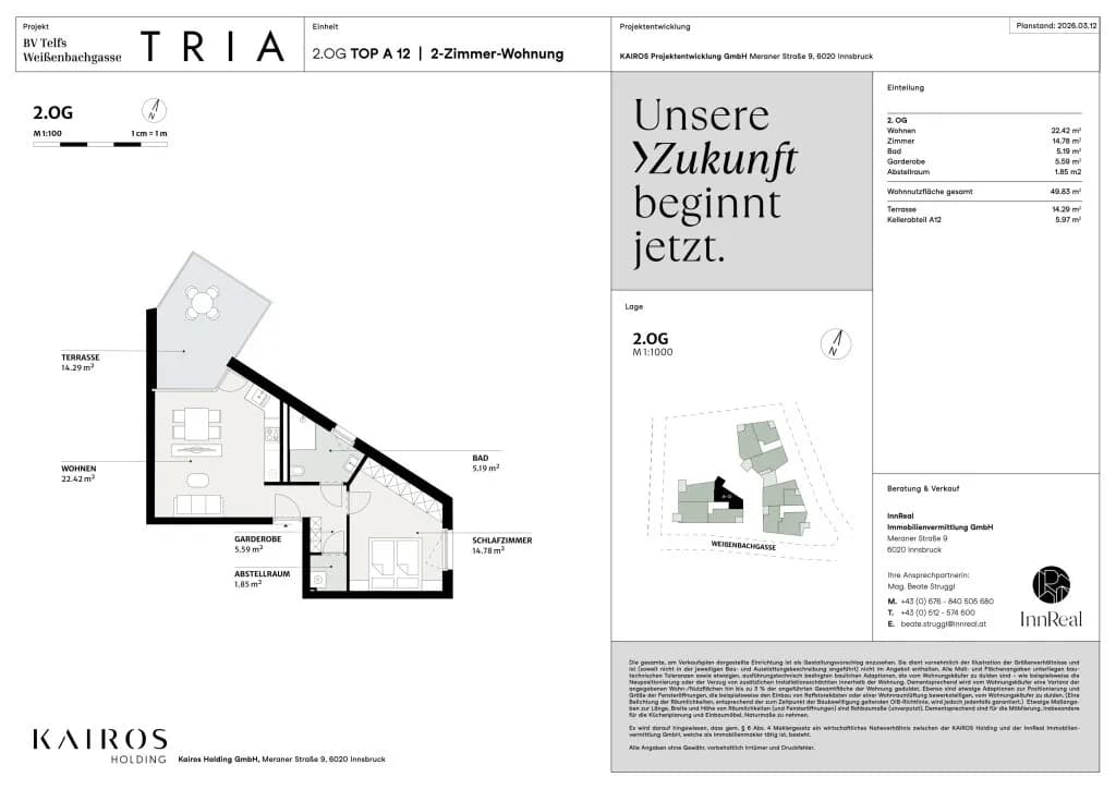 2-Zimmer-Wohnung kaufen in Innsbruck-Land – 49,83 m², € 323.000 – Bild 10 von 10