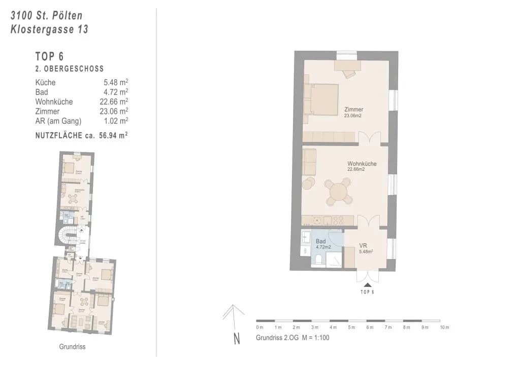 2-Zimmer-Wohnung kaufen in Sankt Pölten – 57,48 m², € 199.000 – Bild 17 von 17
