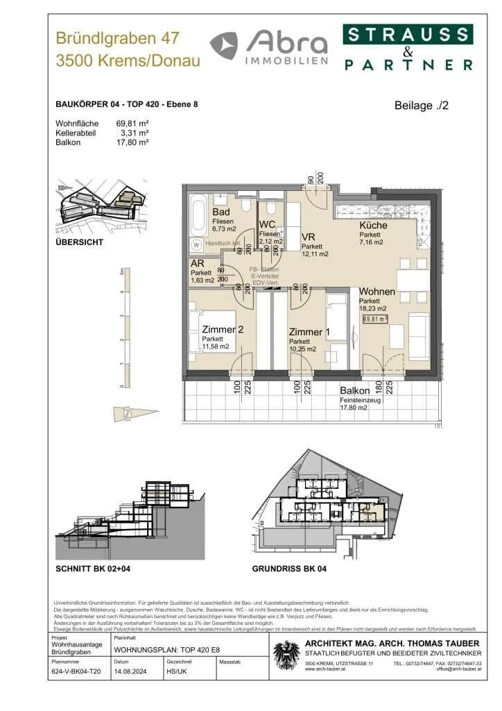 3-Zimmer-Wohnung kaufen in Krems an der Donau – 69,81 m², € 426.800 – Bild 13 von 14