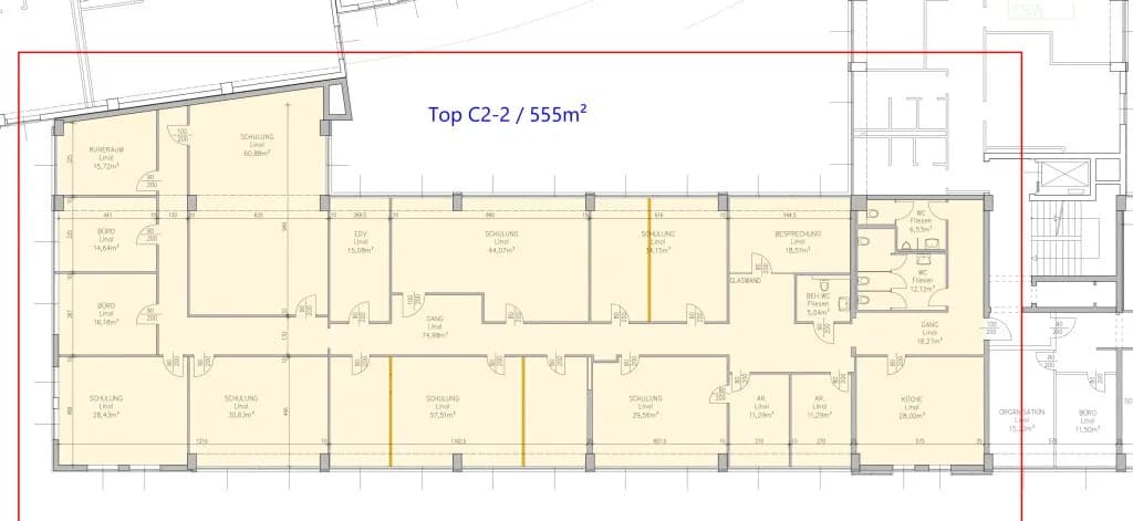 12-Zimmer-Gewerbeimmobilie mieten in Wien – 555 m², € 7.437 – Bild 11 von 11