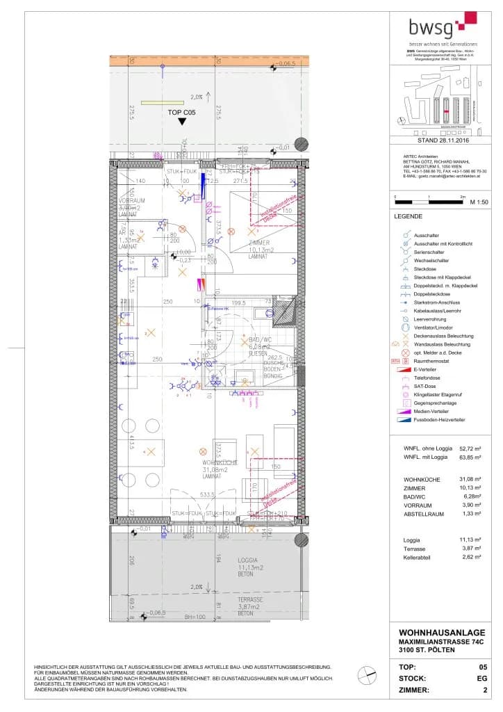 2-Zimmer-Wohnung mieten in Sankt Pölten – 52,72 m², € 608 – Bild 8 von 8
