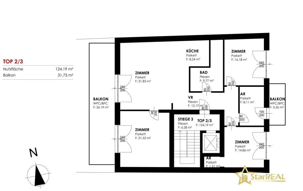 4-Zimmer-Wohnung kaufen in Mödling – 124,19 m², € 699.000 – Bild 18 von 18