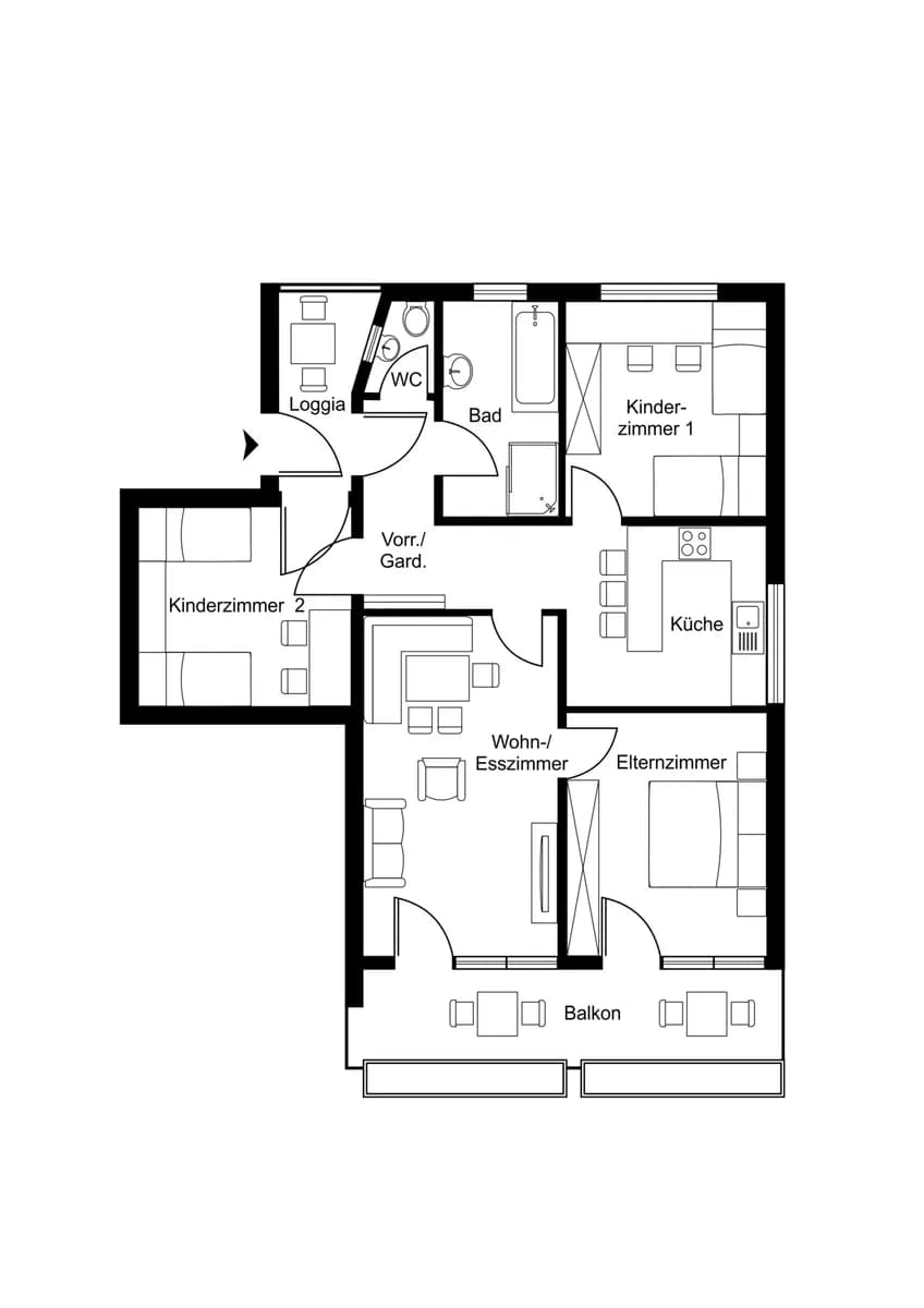 4-Zimmer-Wohnung kaufen in Dornbirn – 86,6 m², € 395.000 – Bild 2 von 26