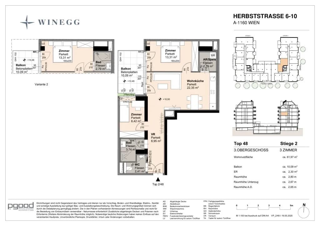 3-Zimmer-Wohnung kaufen in Wien – 61,97 m², € 445.000 – Bild 9 von 9