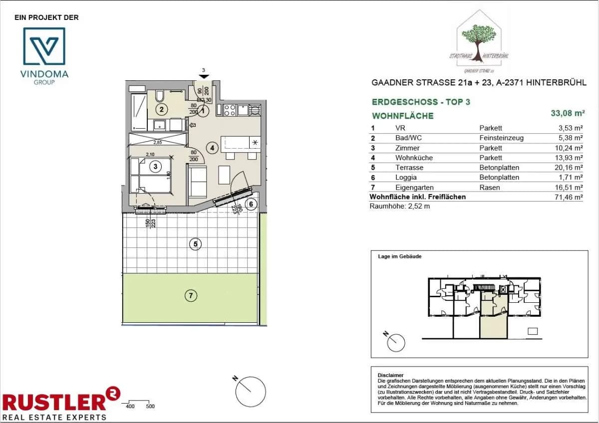 2-Zimmer-Wohnung kaufen in Mödling – 33,08 m², € 249.870 – Bild 9 von 17
